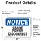 Signmission Crane Power Disconnect, 24 in W x Rectangle, Vinyl Decal OS-2PACK-NS-D-1824-L-15377 - alternate 3